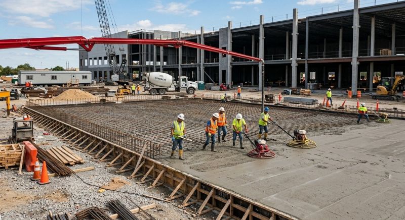 Commercial Slab Construction in Kalamazoo County, MI