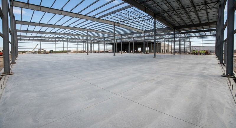 Commercial Slab Installation in Colon, MI