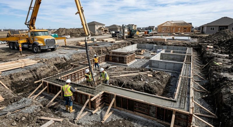 Concrete Foundation Installation in Mendon, MI