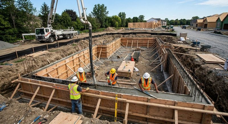 Concrete Foundation Installation in Mendon, MI