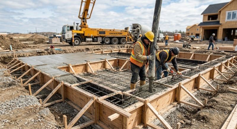 Concrete Foundation Installation in Scotts, MI